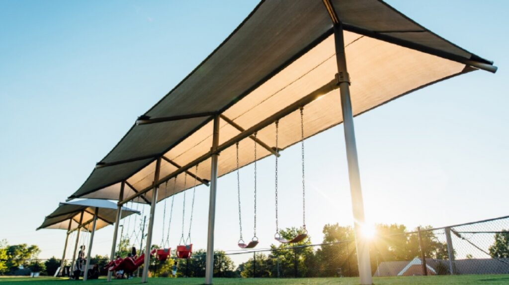 swing sets with shade structures