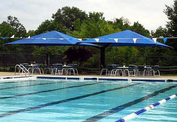 cantilever pool shade structures