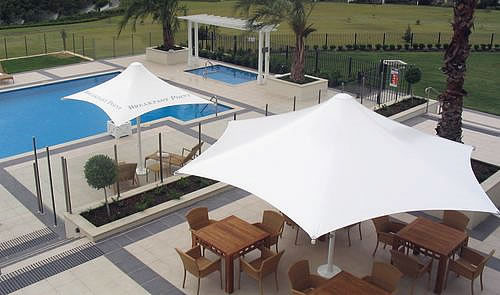 umbrella pool shades