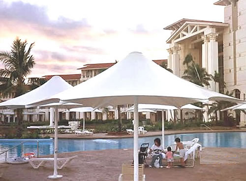 umbrella pool shade structures