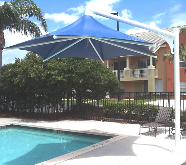 pool shade structures cantilever models