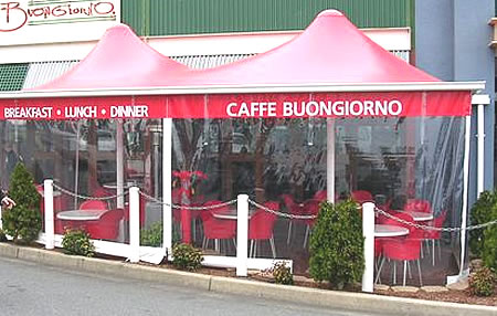 rectangle restaurant shade structures