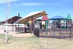 Playground shades :: More angled shade structures, and canopies are shown here.