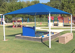Playground shades :: Square shade structures, and canopies can cover a single sandbox ...